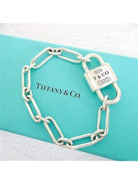 Tiffany & Co Large Double Lock XXL Bracelet Included 925 Sterling Silver